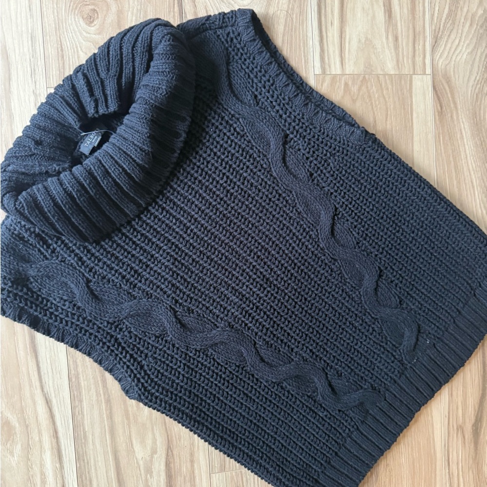Talbots Black Cowl Neck Sweater Size xs